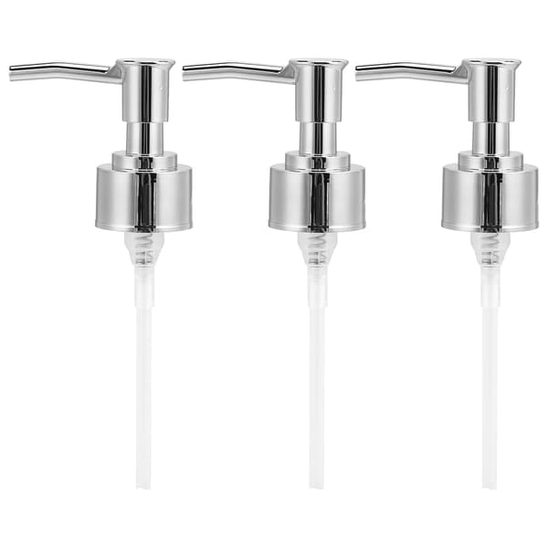 Parfymflaska Pump Schampo och Balsamflaska Munstycke för Tvål Lotion Massageolja Flaska Silver