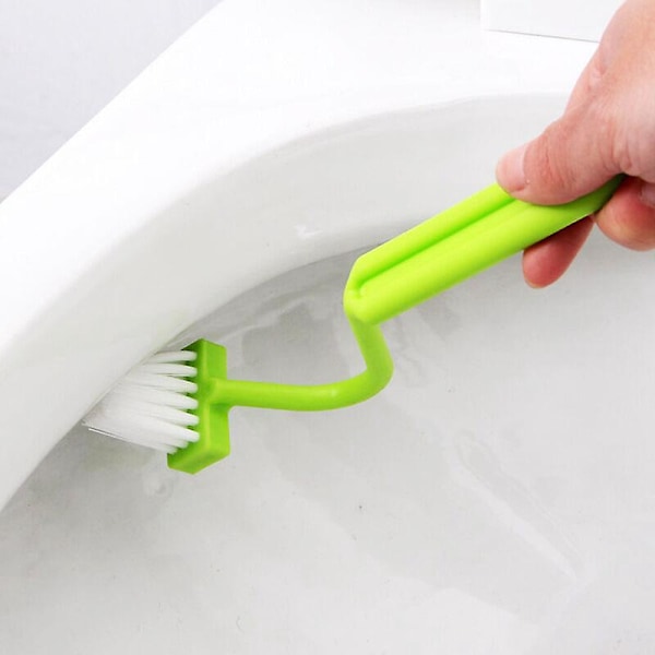 2 stk. buet rengøringstoiletbørste i plastik til toilet, køkkenvask og badeværelse