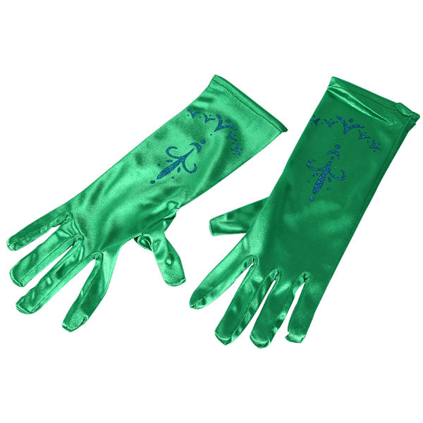 2 par färgvärmande barnhandskar scenframträdande vinterskidåkning rollspel accessoarer gröna