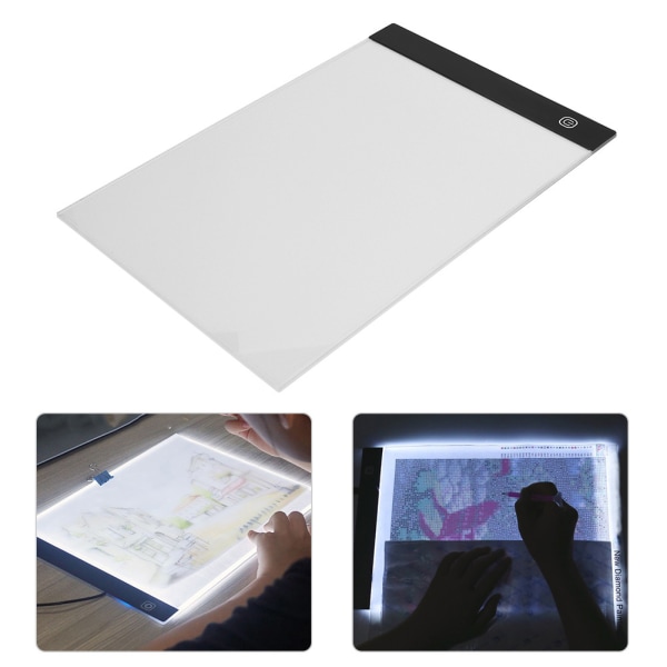 A4 LED Copy Pad Diamant Maleri Light Pad Board Trinløs dæmpning Maleri Light Box 100-240V