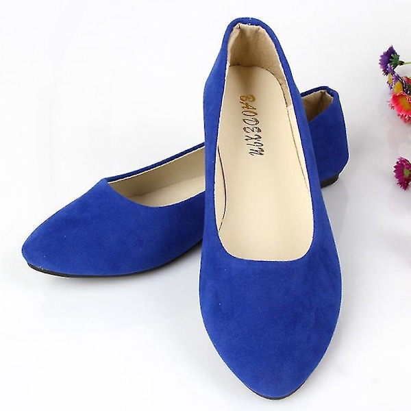 Suede Ballerina Flats for Kvinner - Elegante og Komfortable