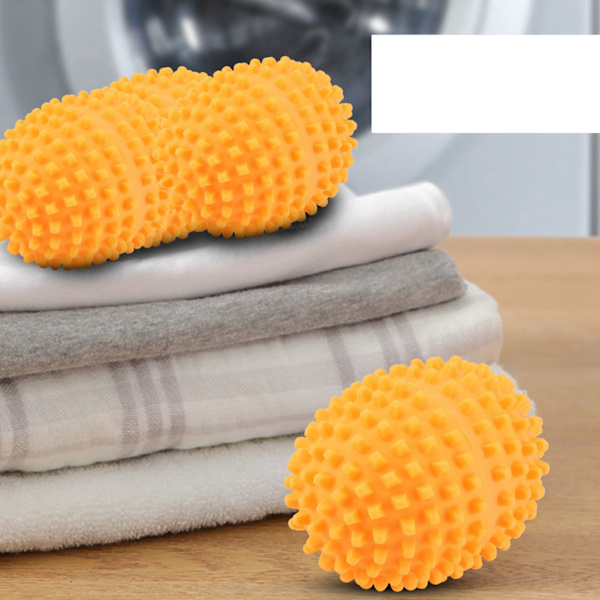 4st/ Set Orange Återanvändbara torkkulor Torktumlare för hemkläder Torka
