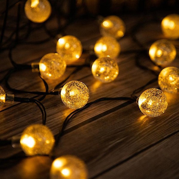 1 kpl Ulkokäyttöön tarkoitettuja aurinkokennovalosarjoja, 100 LED 12M vedenpitävät aurinkokennovalosarjat parvekkeen, puutarhan, puiden ja syntymäpäivien koristeluun
