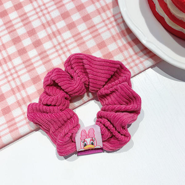 Naisten tyttöjen Scrunchy Cartoon Cute Soft Elastic Hair Tie Rope hiuslisävarusteet treffit juhliin ruusunpunainen