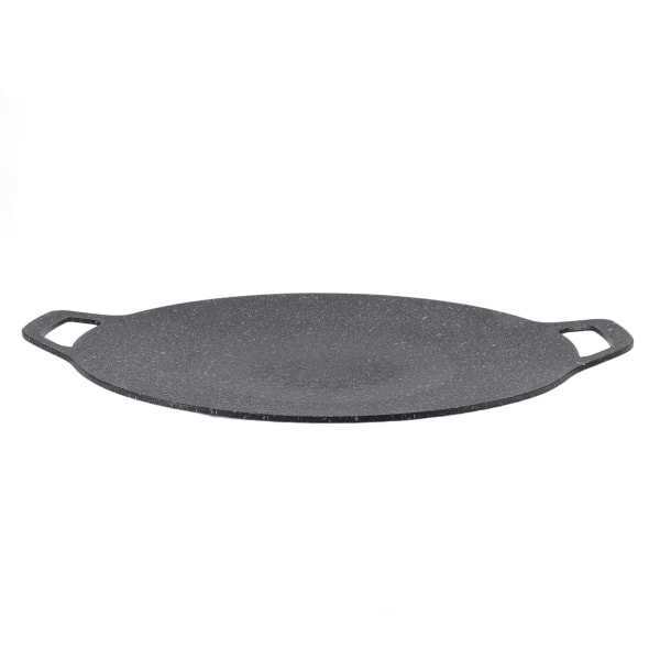 BBQ Pan rund form Høy termisk ledningsevne Aluminium Materiale blankt Utseende Koreansk BBQ Grill for camping 30 cm