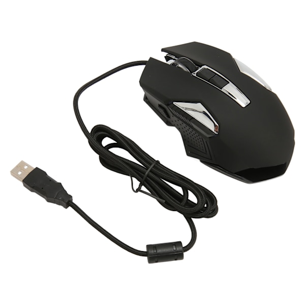 RGB Gaming Mus 7200 DPI Programmerbara Knappar Bakgrundsbelysning Programvarstöd DIY Snabbrandknapp USB Trådbunden Spelmus Svart