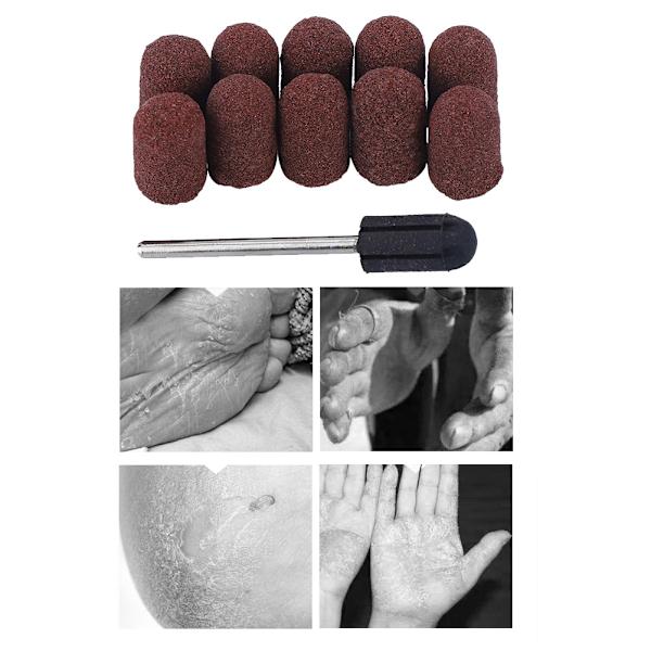 10 st Nageldedikerade huvudslipning Cap Polermaskin Sand Manikyr Pedikyrverktyg (7*13)
