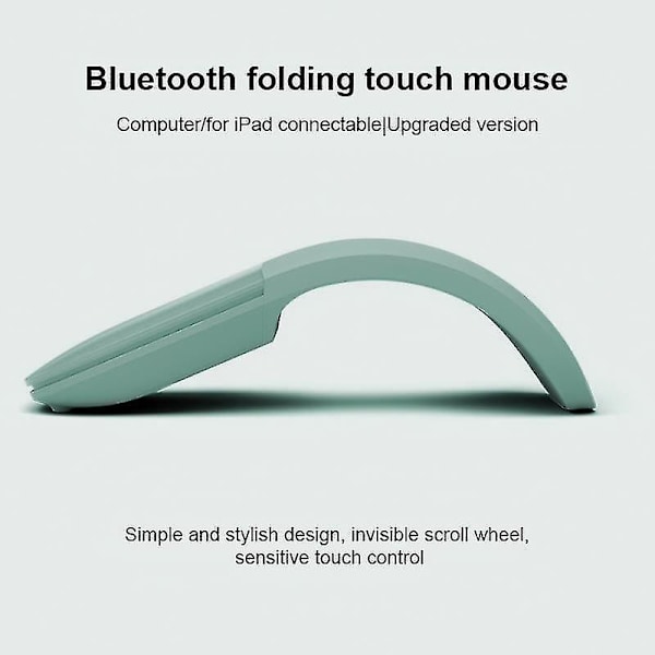 Bluetooth 4.0 Foldbar Trådløs Mus Arc Touch Roller Computer Lydløs Mus Ergonomisk-E Bluetoothblack