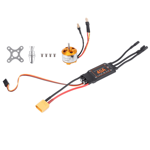 2212 KV2200 Motor 40A Børsteløs ESC XT60 RC Motor ESC Sett for Drone Helikopter FPV