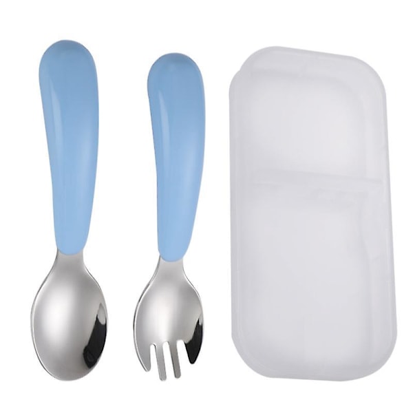 Children's Safe Silverware Set with Silicone Handle | Toddler Utensils - Baby Spoons and Forks | Stainless Steel Cutlery