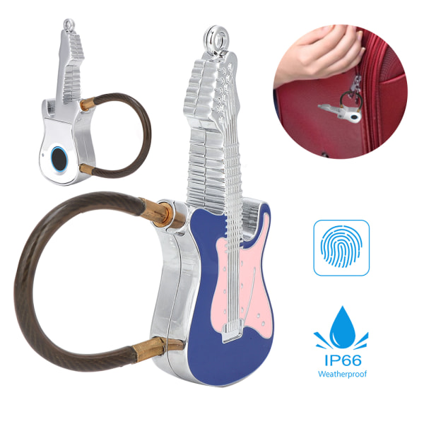 Semiconductor Smart Fingerprint Keyless Gitar Shape Lock for garderobeskap