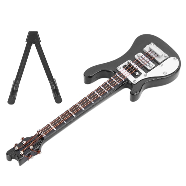 Miniature træsimulering Elektrisk guitar Model Musikinstrument Ornamenter GaverSort