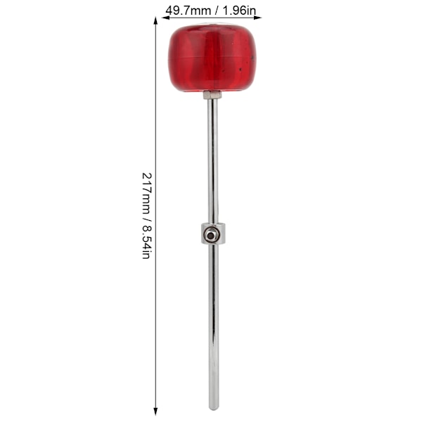 WC42 Trumsettillbehör Slagverksinstrument Ersättningsdel Trumset Hammare Slagare Röd