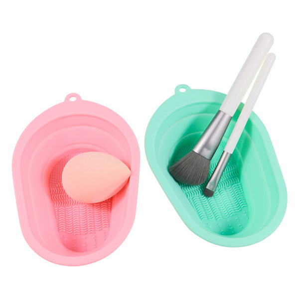Makeup Brush Rengøringsmåtte Silikone Kosmetisk Brush Cleaner Makeup Brush Cleaning Bowl til Makeup Brush Makeup Sponge Puff
