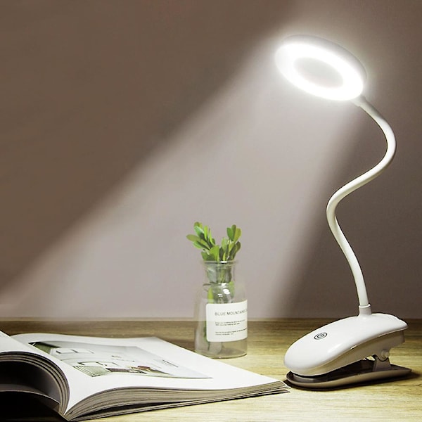 Kannettava LED-pöytälamppu, portaaton himmennys, kosketusohjaus, silmille hellävarainen, joustava hanhenkaula, 5W