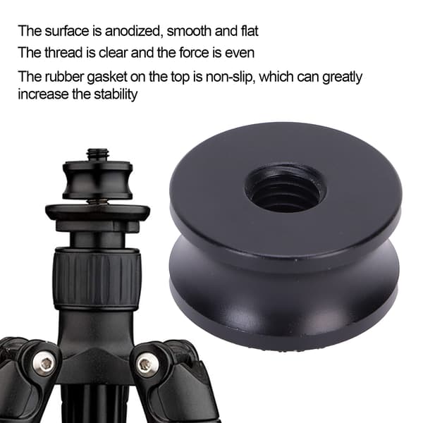 Hunn til hann gjenget adapter for stativ monopod kulehode lysstativ (3/8\" til 1/4\")