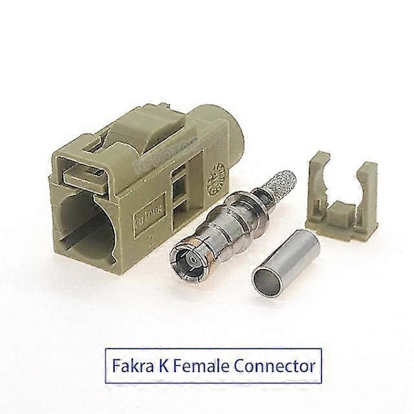 Fakra A B C D E F G H I K Z Hun Crimp Connector Bilradio Fm Gps Antenne Fakra Adapter Til Rg316 Rg174 Pigtail Kabel Fakra K Hun