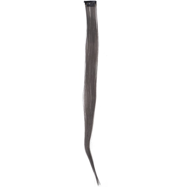 Colored Clipin Hair Extensions Highlight Synthetic Party One Piece Hair Extensions (grå)