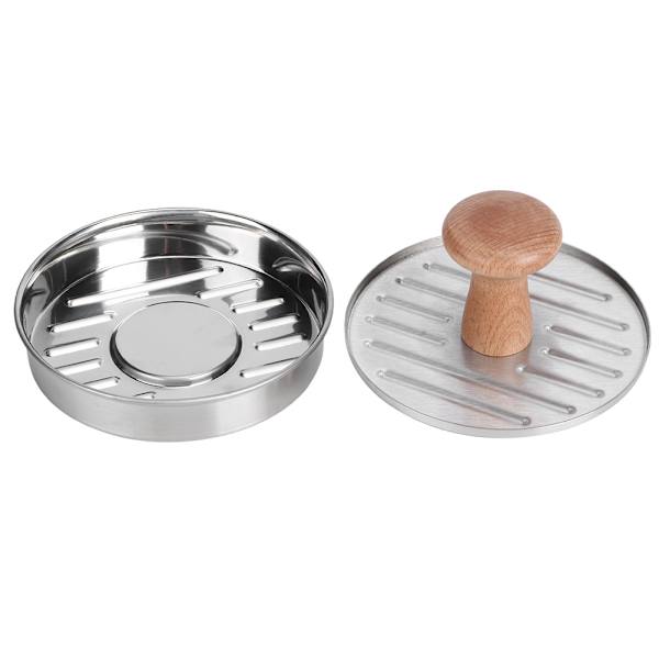 304 Rostfritt Stål Hushåll Hamburger Press Patty Maker Form Kökstillbehör