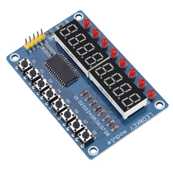 Ny 8-bitars digital LED-nyckel Digital Tube TM1638 Display Modul för Arduino AVR Authentic