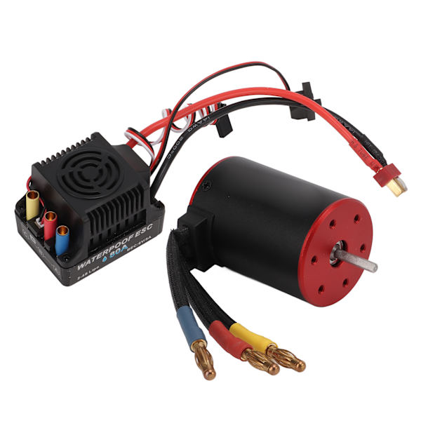 Vattentät borstlös motor 80A 3650 2300kv vattentät borstlös ESC med 4 mm bananplugg för 1/8 1/10 RC-bil