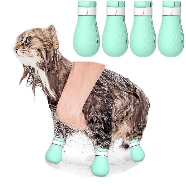 Neljän silikonisuojan set kissoille – anti-scratch ja hoitavat kynsisuojat uimiseen