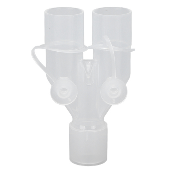 Genanvendelig åndedrætsmaskineslangeadapter 15 mm til 22 mm Y-form plast iltslangeadapter