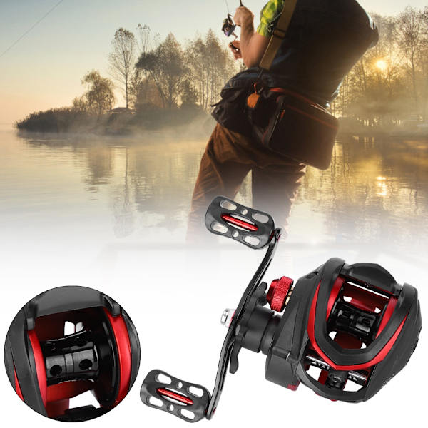 Metal High Speed ​​Bait Black Rose 8.1：1 Lang skydning venstre/højre hånd Magnetisk bremse Fiskeri kastehjulshjul Sort rose venstre hånd