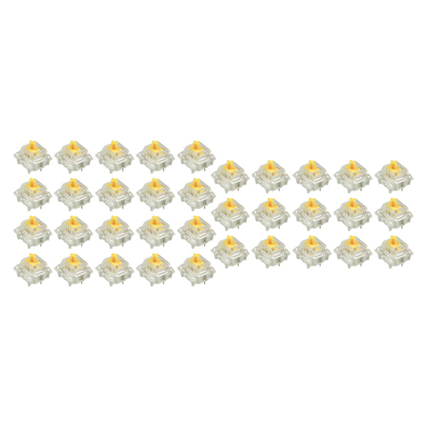 35 st SMD RGB Switch DIY Transparent Mekanisk Tangentbordsbrytare för nybörjare Gul Switch