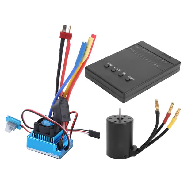 3650 2300KV Børsteløs Motor 45A Børsteløs ESC Programkort til 1:10 RC Bilmodel