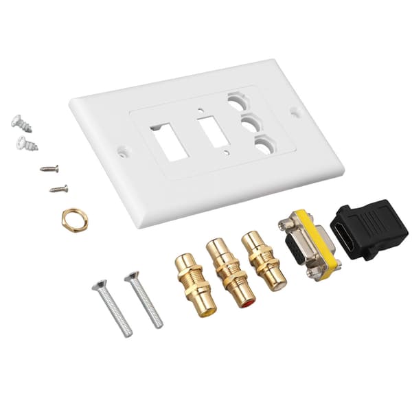 Multimedialiitäntä HD-multimedialiitäntä 3RCA VGA Koaksiaalinen Ethernet-seinälevyn liitin