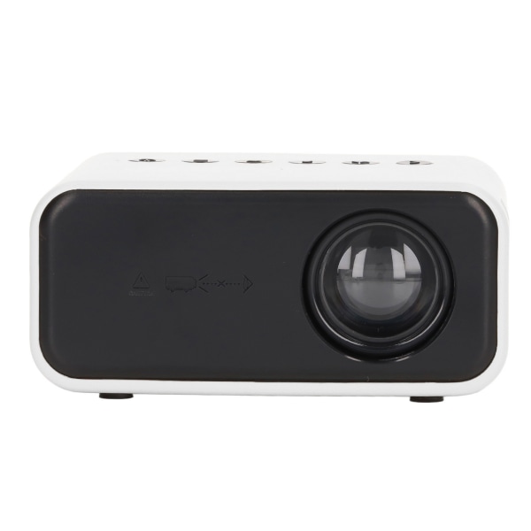Miniprojektor Bærbar Mini Hjemmefilmprojektor HD LED Mikro Mobiltelefon Sammeskjermprojektor for bærbar PC TV Telefon Nettbrett Hvit EU-plugg 100-240V