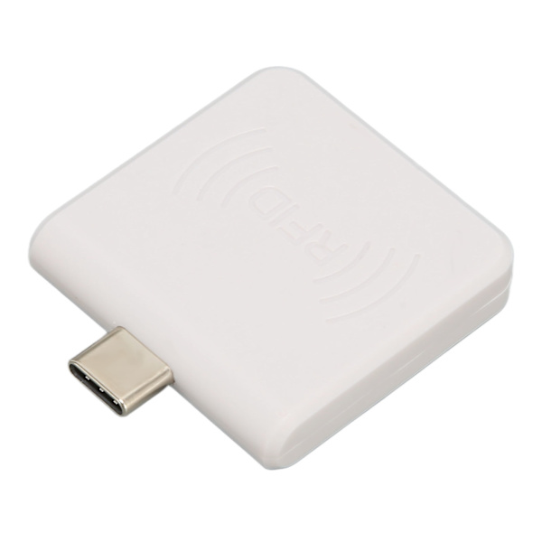 RFID ID Mobiltelefon Kortläsare Typ C Gränssnitt 125Khz Bärbar Smart Card Reader Vit