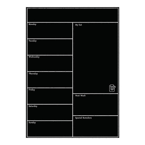 2025 Lämplig Magnetisk Whiteboard Kylskåp Mjuk Whiteboard Mobil Veckoplanerare