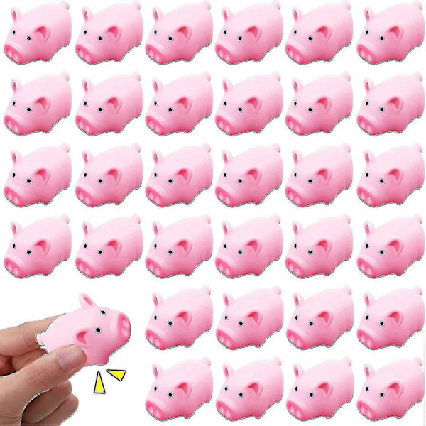 50 stk. Gummi Gris Badelegetøj Bulk Mini Gris Legetøj Gris Badekar Legetøj Flydende Pibelegetøj Til Er