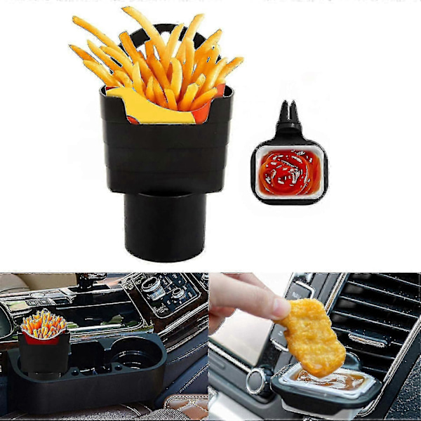 Højkvalitets Bil Pommes Frites Bakke Holder Til Holder, Bil Sauce Holder Luftventil Klips Mini Sauce Beholder Dippin Flerfarvet Style B
