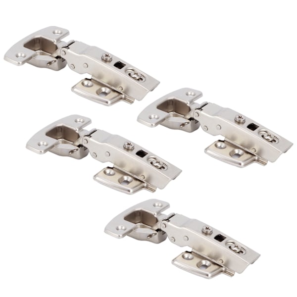 4 set gångjärn för skåp kök med dämpningsbuffert dörr Bisagra kallvalsat stål hårdvara rak arm 11,5 x 7 x 2,5 cm