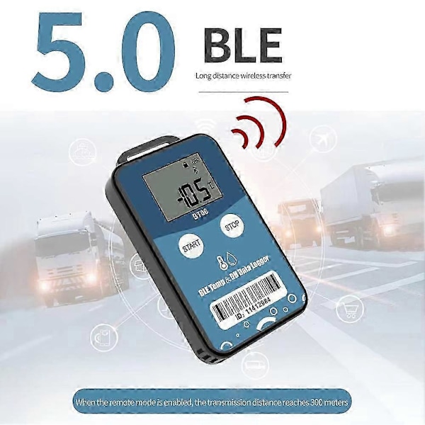 BT06 Mini Luftfuktighet Temperatur Datalogger Digital 32000 Punkt Intern Sensor Långdistans Bluetooth Recorder