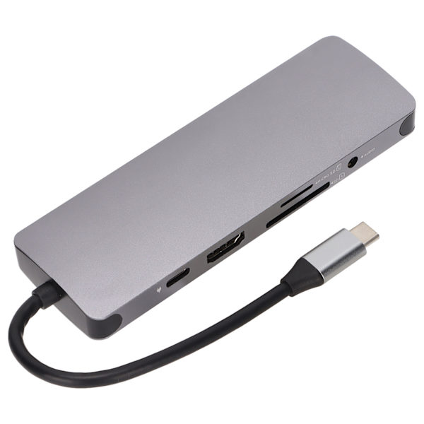 Multifunktionel Hub 9 i 1 Hurtig Transmission Varmeafledning High Definition Multimedia Interface Hub