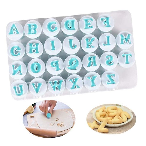 Kageudstikker Sæt - 26 stk. Formelle DIY Biscuit Bageform til Fondant (Store Bogstaver)