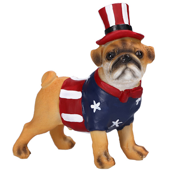 Bulldog Skulptur Resin Amerikansk Hund Figur Dekorativ Prydnad för Hem Dekoration