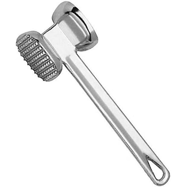 Kjøttmørerhammer - Mallet - Verktøy for å møre opp biff, storfekjøtt og fjærkre - Solid metallkonstruksjon med ergonomisk håndtak - Størrelse