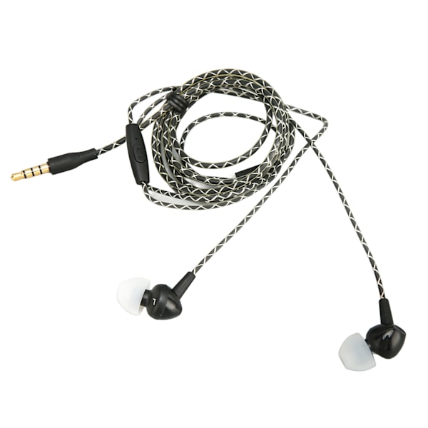 3,5 mm kablede ørepropper 4 fot 20‑20KHz Plug and Play ergonomiske hodetelefoner med fjernkontroll og mikrofon for Android for IOS