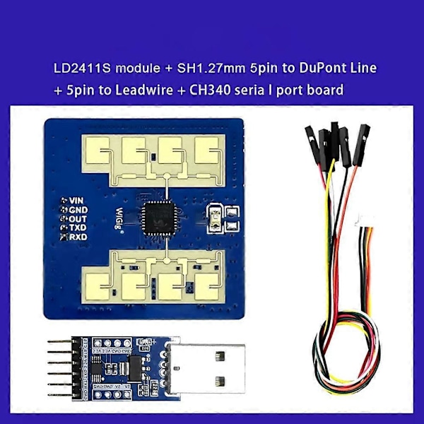 Ny LD2411S Smart Home 5V 50mA Högpresterande 24GHz Rörelsesensor