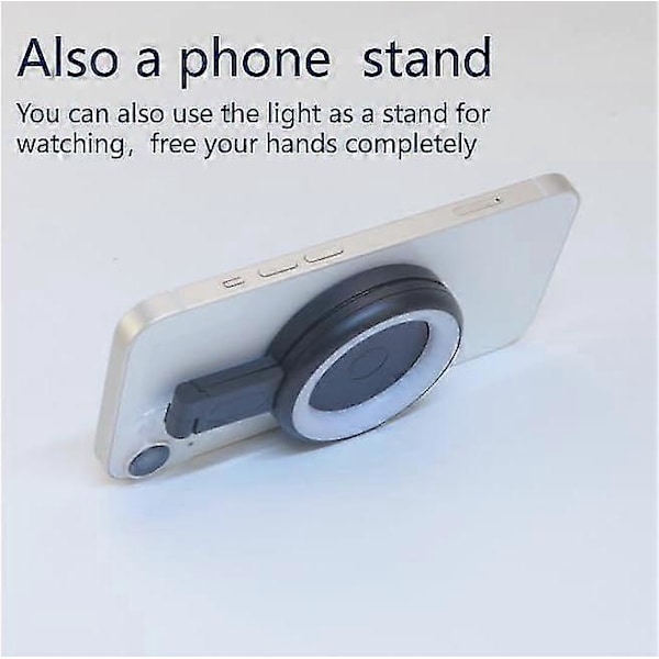 Magneettinen selfievalo, kannettava magneettinen puhelimen selfievalo ja jalusta, 3 väritilan LED-täyttövalo iPhonelle, iPadille, meikkiin, TikTokiin