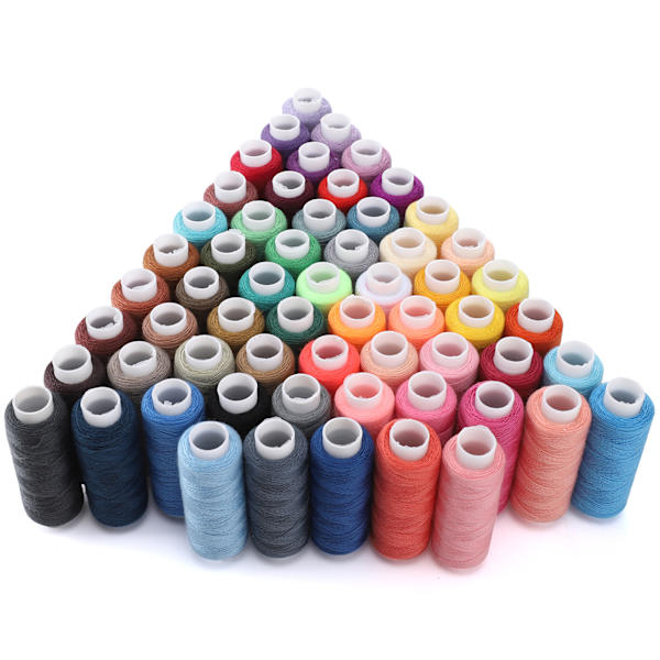 60 st DIY sytråd set liten rulle kläder sömnad färgade trådar 250 yards
