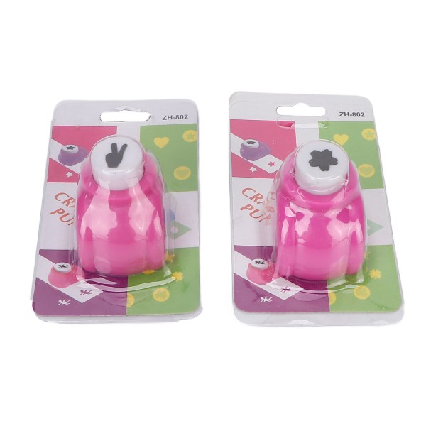 2 stk. Punch Craft Sæt Mini Shape Punchers Blomsterbevægelsesformer Scrapbog Papir Punch til DIY Scrapbooking Supplies