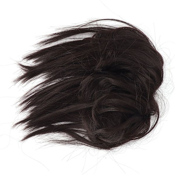 Rod Bun Faux Hårstykke Elastisk Tousled Updo Hårforlængelse Ponytail Hårstykker til KvinderQ17-4#