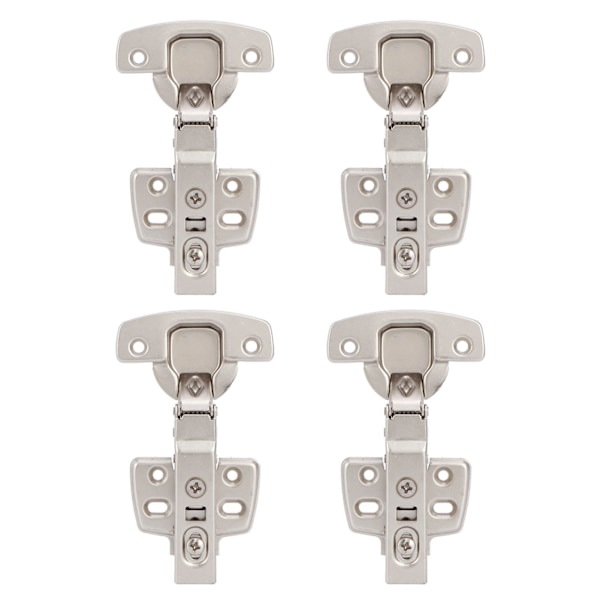 4 set gångjärn för skåp kök med dämpningsbuffert dörr Bisagra kallvalsat stål hårdvara rak arm 11,5 x 7 x 2,5 cm