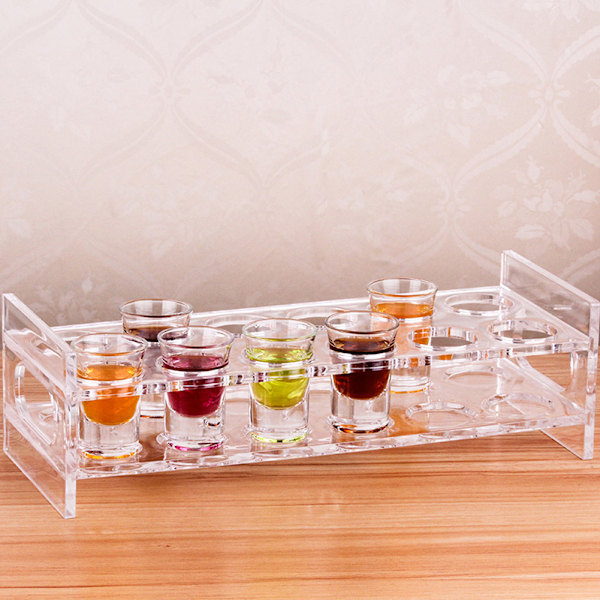 Skrivebordsstativ for 2 rader med 12 flasker, vinstativ, glassholder, displayhylle, arrangør, 2 rader x 6 hull